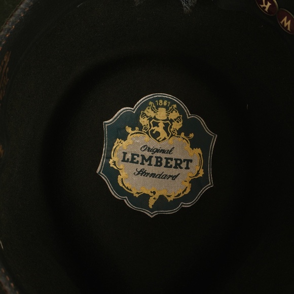 Vintage Dark Green Lembert Standard with 5 Pins Hat Size Small - Picture 10 of 12